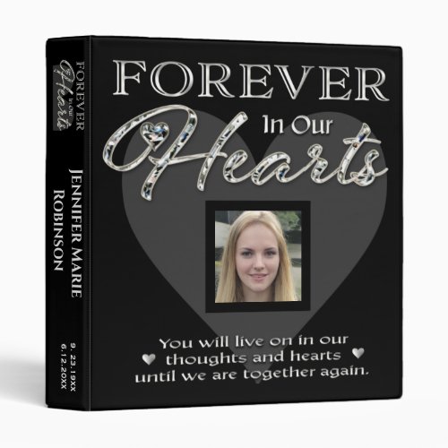 Forever in Our Hearts Photo Memorial Binder