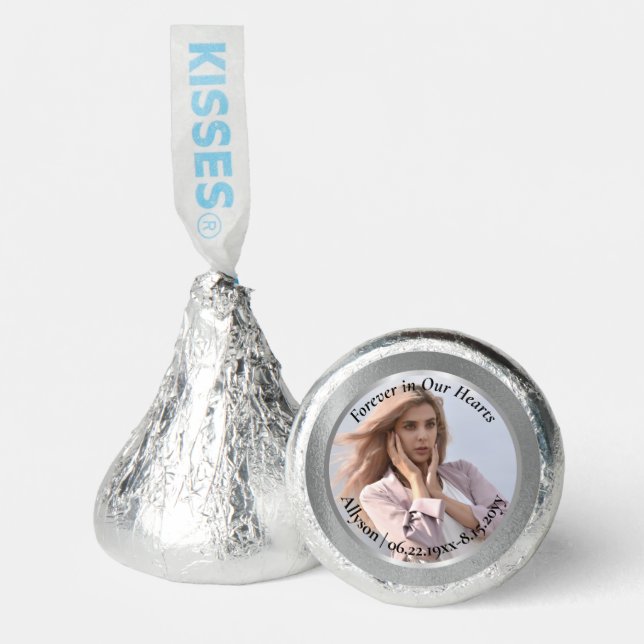 Forever in Our Hearts Photo Memorial Birth-Death Hershey®'s Kisses® (Front)