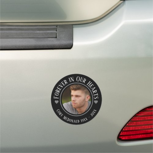 Forever in Our Hearts Photo Memorial Car Magnet