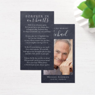 Forever in Our Hearts Photo Memorial Card