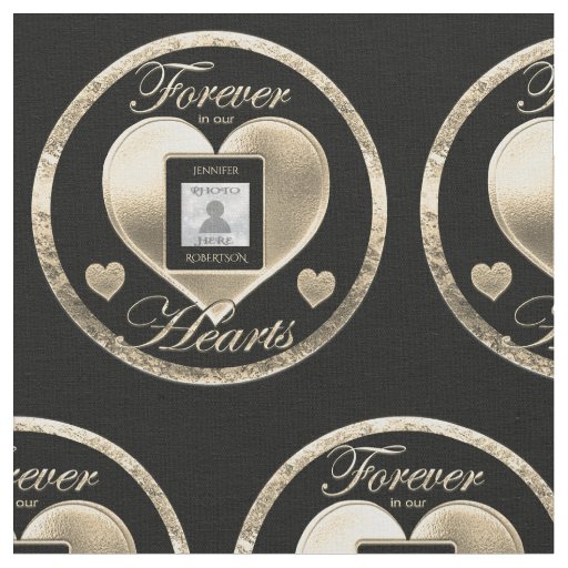 Forever in Our Hearts Photo Memorial Fabric