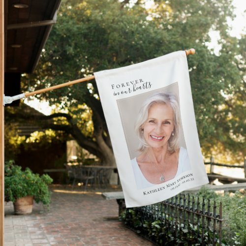 Forever in Our Hearts Photo Memorial  House Flag