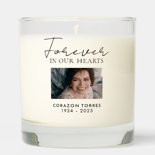 Forever in our Hearts Photo Memorial Keepsake Scented Candle