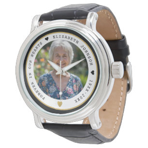 Forever in Our Hearts Photo Memorial Keepsake Watch