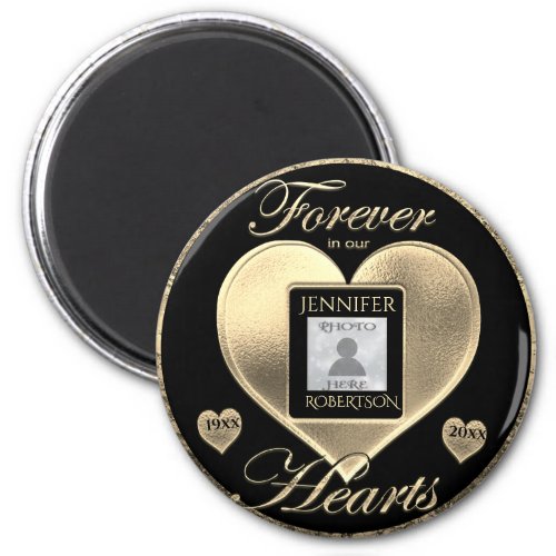 Forever in Our Hearts Photo Memorial Magnet