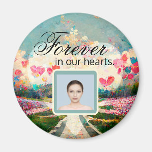 Forever in Our Hearts Photo Memorial Magnet