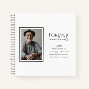 Forever in Our Hearts Photo Memorial Notebook