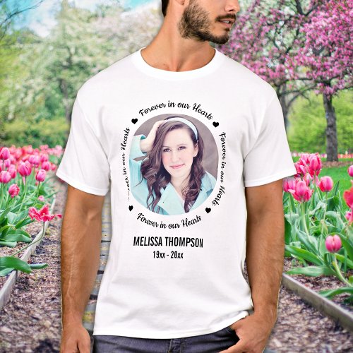 Forever in our Hearts Photo Memorial T_Shirt