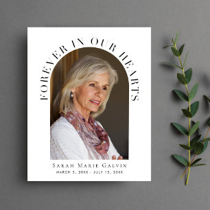 Forever In Our Hearts Photo Memorial Thank You