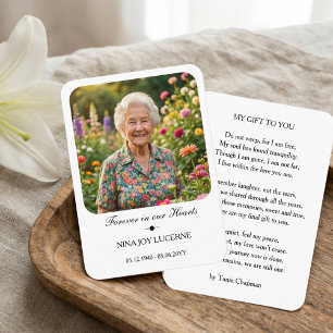 Forever in our Hearts Photo Memorial Wallet Card