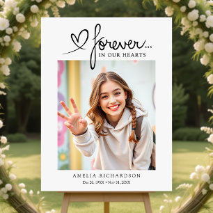 Forever In Our Hearts Photo Memorial Welcome Foam Board