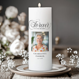 "Forever in our Hearts" Photo Pillar Candle