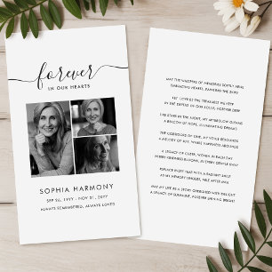 Forever in Our Hearts Photo Prayer Card
