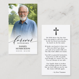 Forever in our Hearts Photo Prayer Card