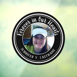 Forever in Our Hearts Photo Remembrance Window Cling