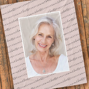 Forever in Our Hearts Photo Sympathy Memorial Fleece Blanket