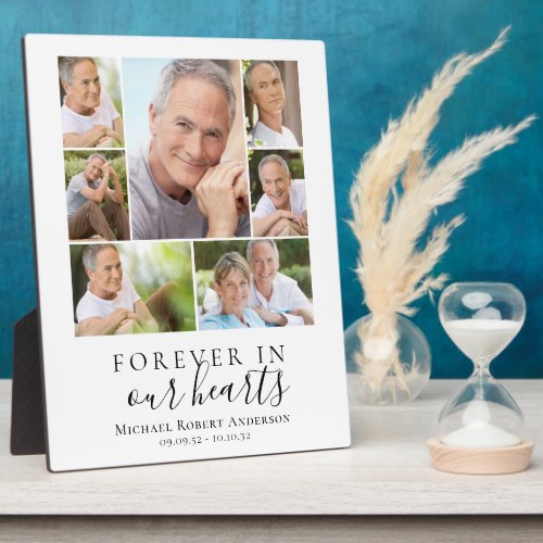 Forever in Our Hearts Photo Sympathy Memorial  Plaque