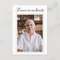 Forever In Our Hearts Prayer Card With Photo