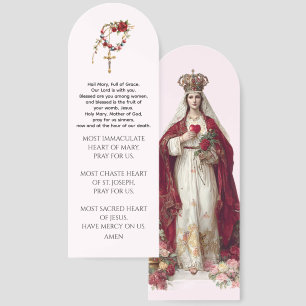 Forever In Our Hearts Prayer Virgin Mary Bookmark