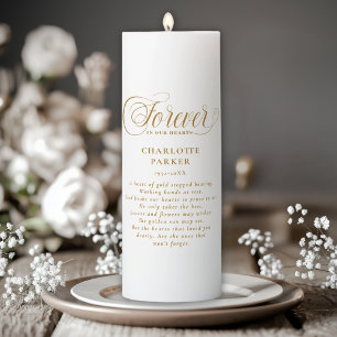 "Forever in our Hearts" Quate Pillar Candle