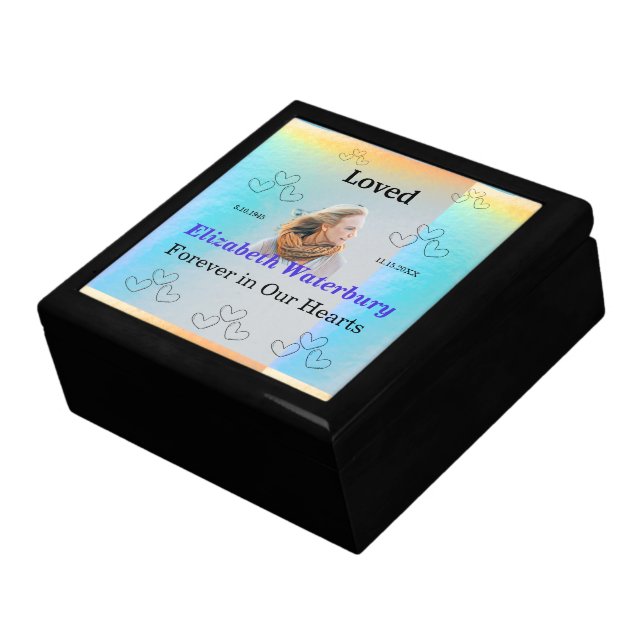 Forever In Our Hearts Remembrance Memento Keepsake Gift Box (Side)