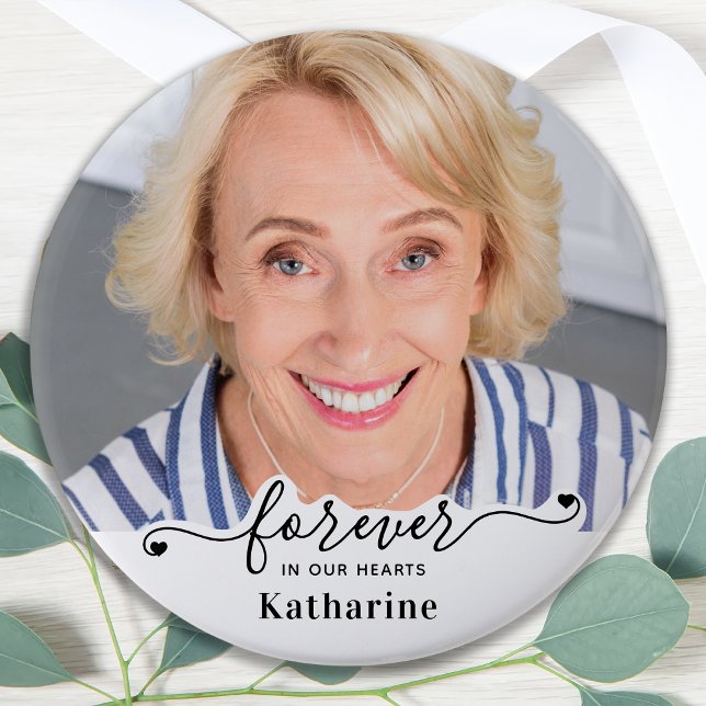 Forever in our Hearts - Sympathy Keepsake Memorial Button (Creator Uploaded)