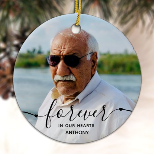 Forever in our Hearts _ Sympathy Keepsake Memorial Ceramic Ornament