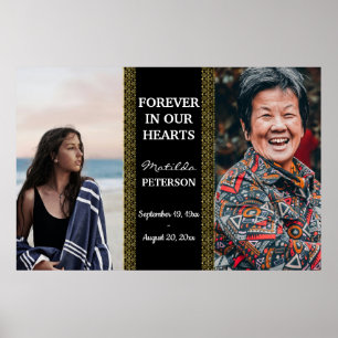 Forever in Our Hearts Then And Now 2 Photo Poster