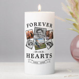 Forever in our Hearts This Burns Pillar Candle