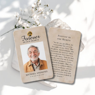 "Forever in our Hearts" Tree of Life Photo Prayer  Business Card