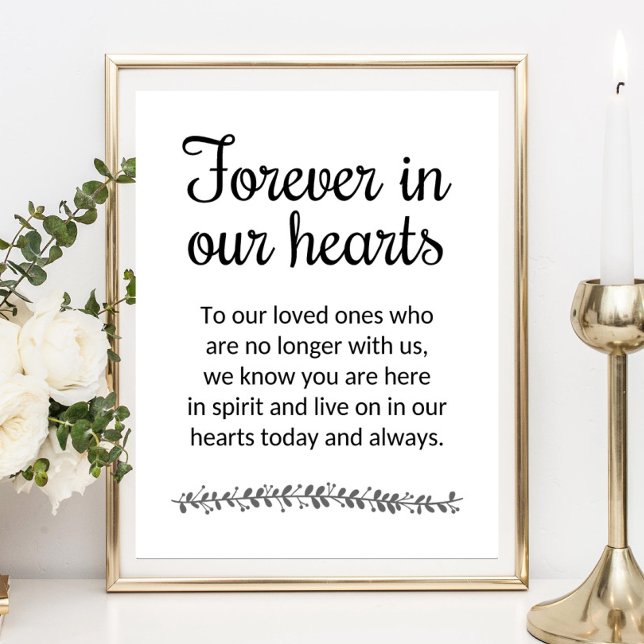 Forever In Our Hearts Wedding Memorial Sign (Creator Uploaded)