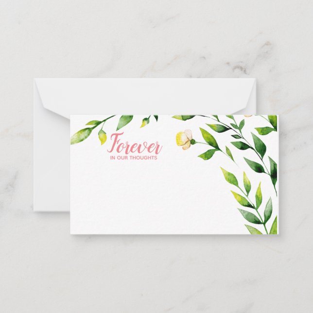 Forever in our Thoughts florist card (Front)