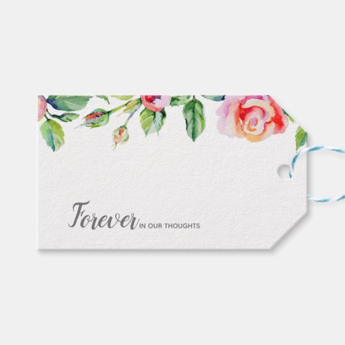 Forever in our Thoughts florist card Gift Tags