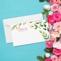 Forever in our Thoughts heart  florist card