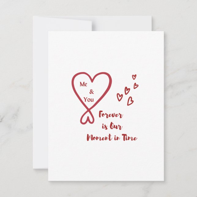 Forever is Our Moment in Time with a heart  Holiday Card (Front)