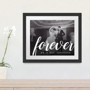 Forever Keepsake Mr. and Mrs. Wedding Photo Framed Art