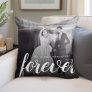 Forever Keepsake Mr. and Mrs. Wedding Photo Throw Pillow