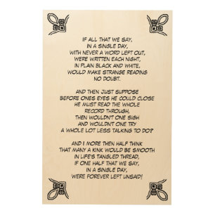 FOREVER LEFT UNSAID wood plaque Wood Wall Art