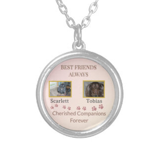 Forever Linked Pawprint Silver Plated Necklace