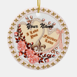 Forever Love   Ceramic Ornament