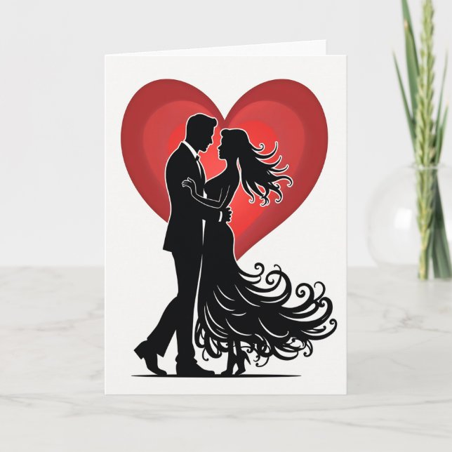 Forever Love Couple Heart Card (Front)