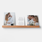 Forever Love Couple's Wedding Vows Photo Keepsake Picture Ledge (Front)