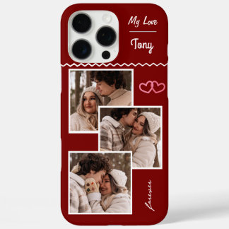 Forever Love: Custom 3-Photo Collage iPhone 16 Pro Max Case