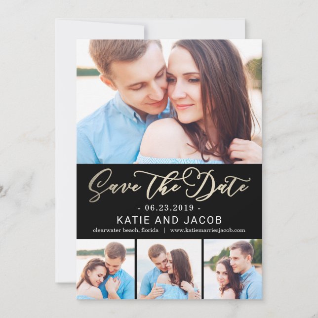 Forever Love EDITABLE COLOR Save The Date Card (Front)