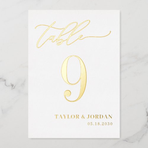 Forever Love FOIL Editable Color Table Number