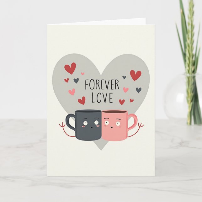 Forever Love Heart Pattern Card (Front)