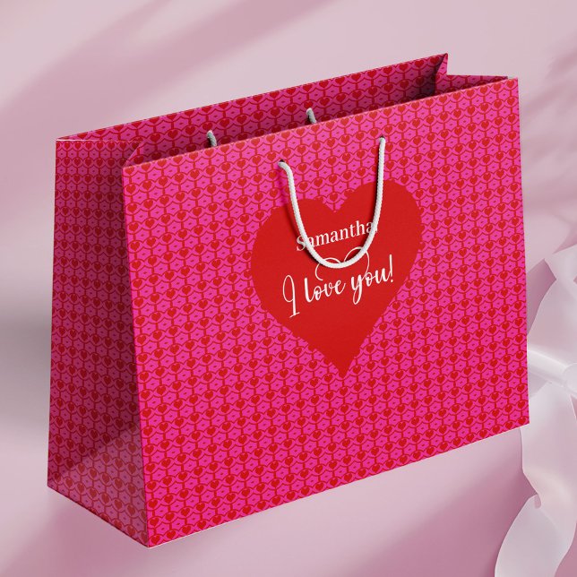 Forever Love I Love You Text Valentine Gift Bag (Forever Love I Love You Text Valentine Gift Bag)