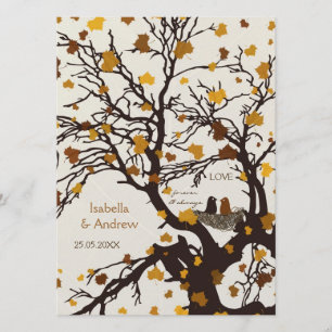 Forever Love Nest Fall Wedding Invite