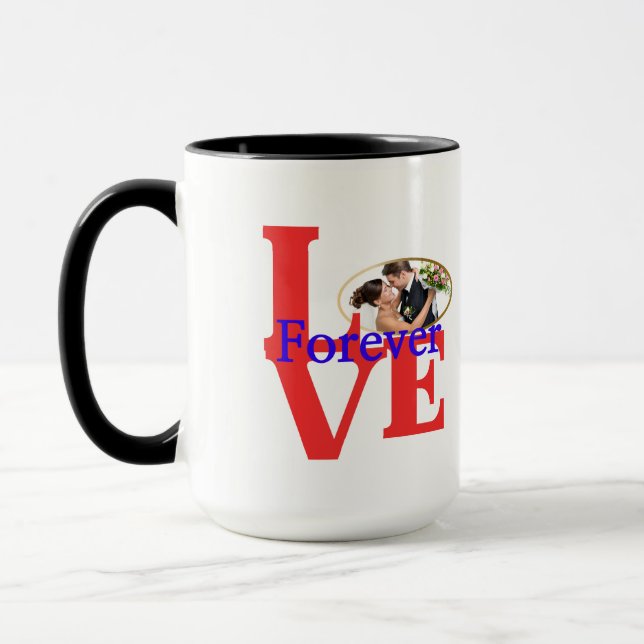 "Forever Love" Personalized Photo Mug (Left)