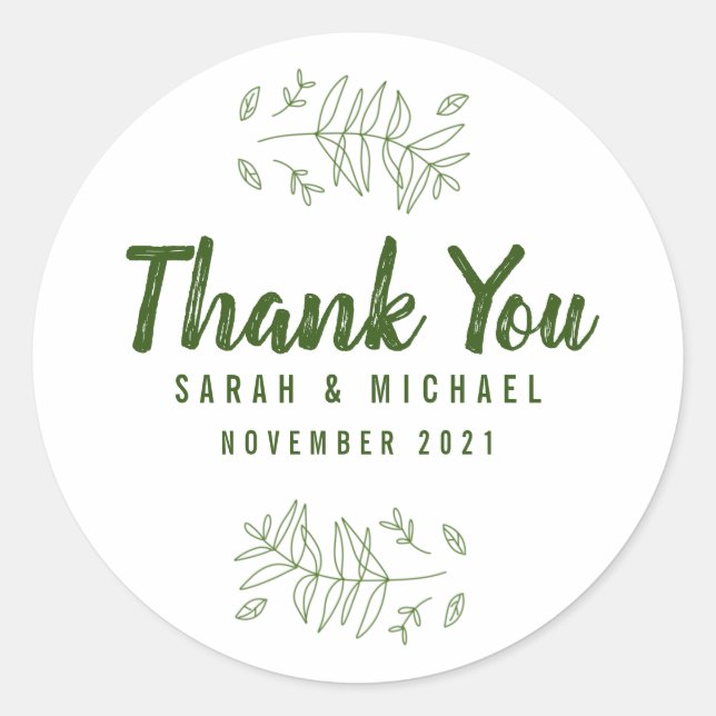 Forever Love Plant Leaf Sticker (Front)